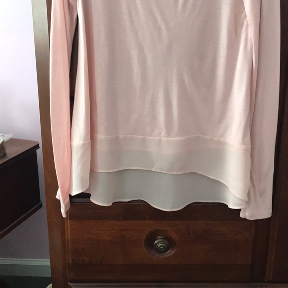 BCBG pale pink long sleeve top size xxs - Picture 3 of 7
